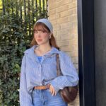 شومیز پری ترک ابی راه راه
