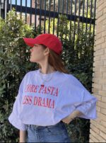 تیشرت سفید MORE PASTA LESS DRAMA - تصویر 3
